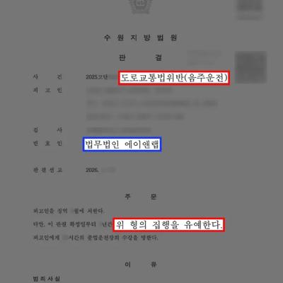 음주운전 5회 적발·혈중알코올농도 0.173%, 실형 위기에서 집행유예